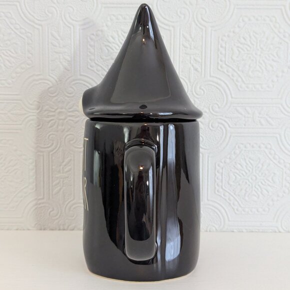Rae Dunn Black Ceramic Halloween Coffee Mug with Decorative Lid - Caught in your - Picture 11 of 12
